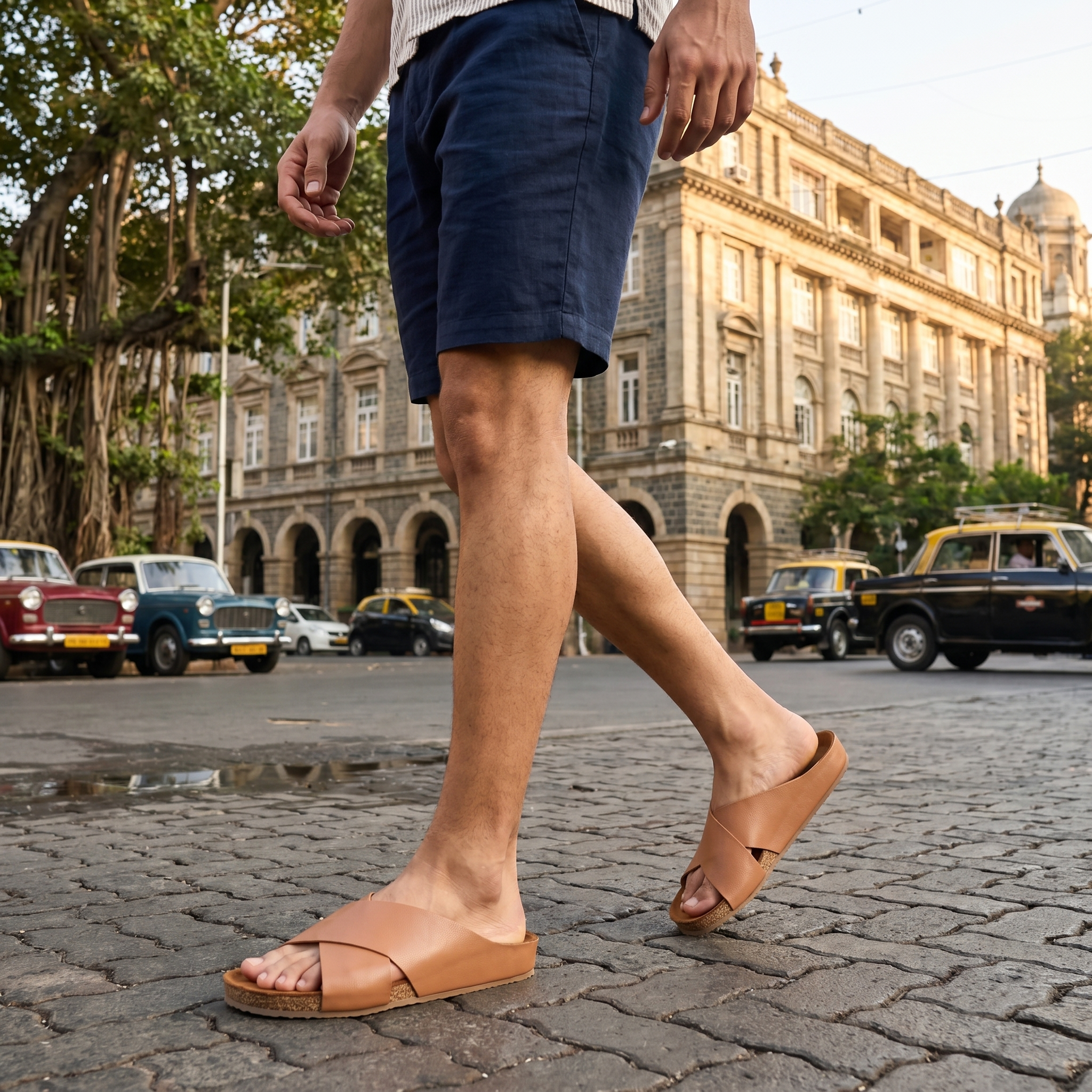 Aria Tan Slippers For Men