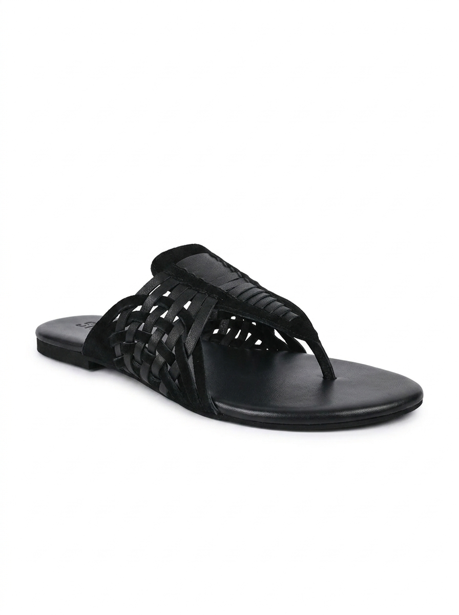 Cordoba Black Woven Flats