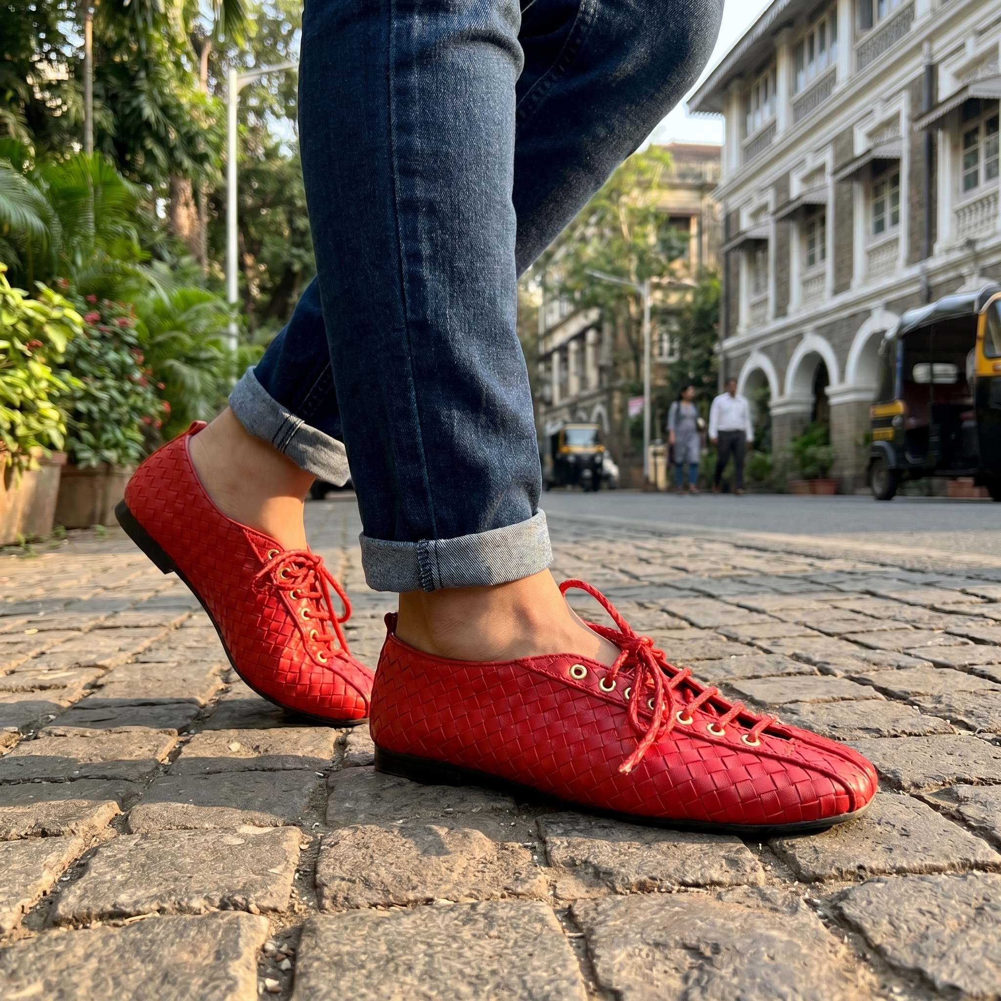 Eli Red Loafers For Women