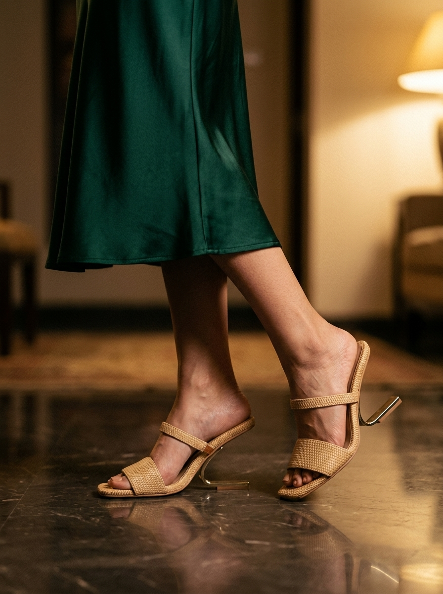 Fondi Raffia Heels