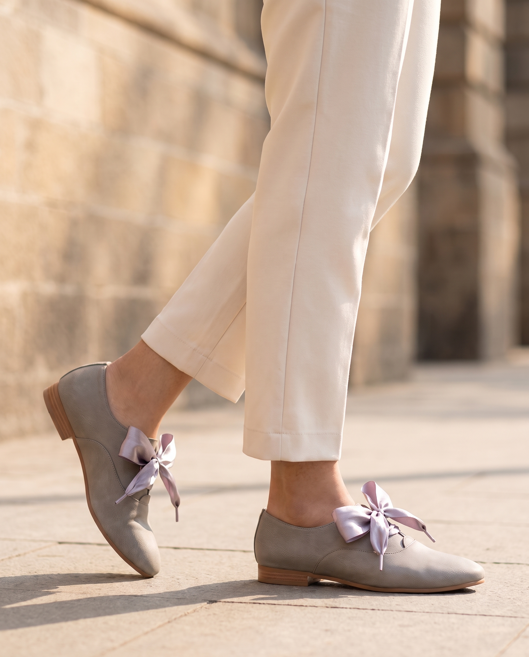 Freya Derby Shoes With Bow Laces