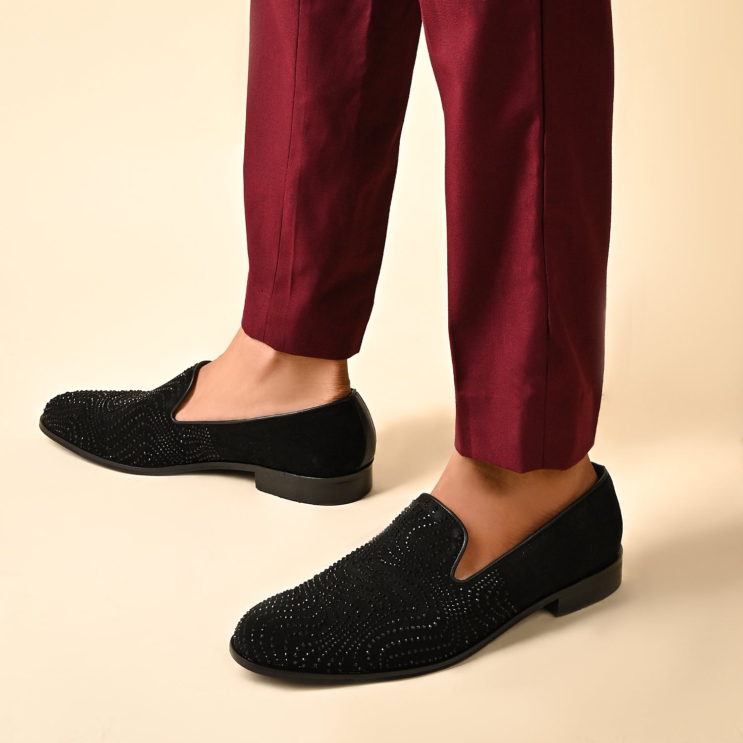 Galaxy Black Loafers For Men