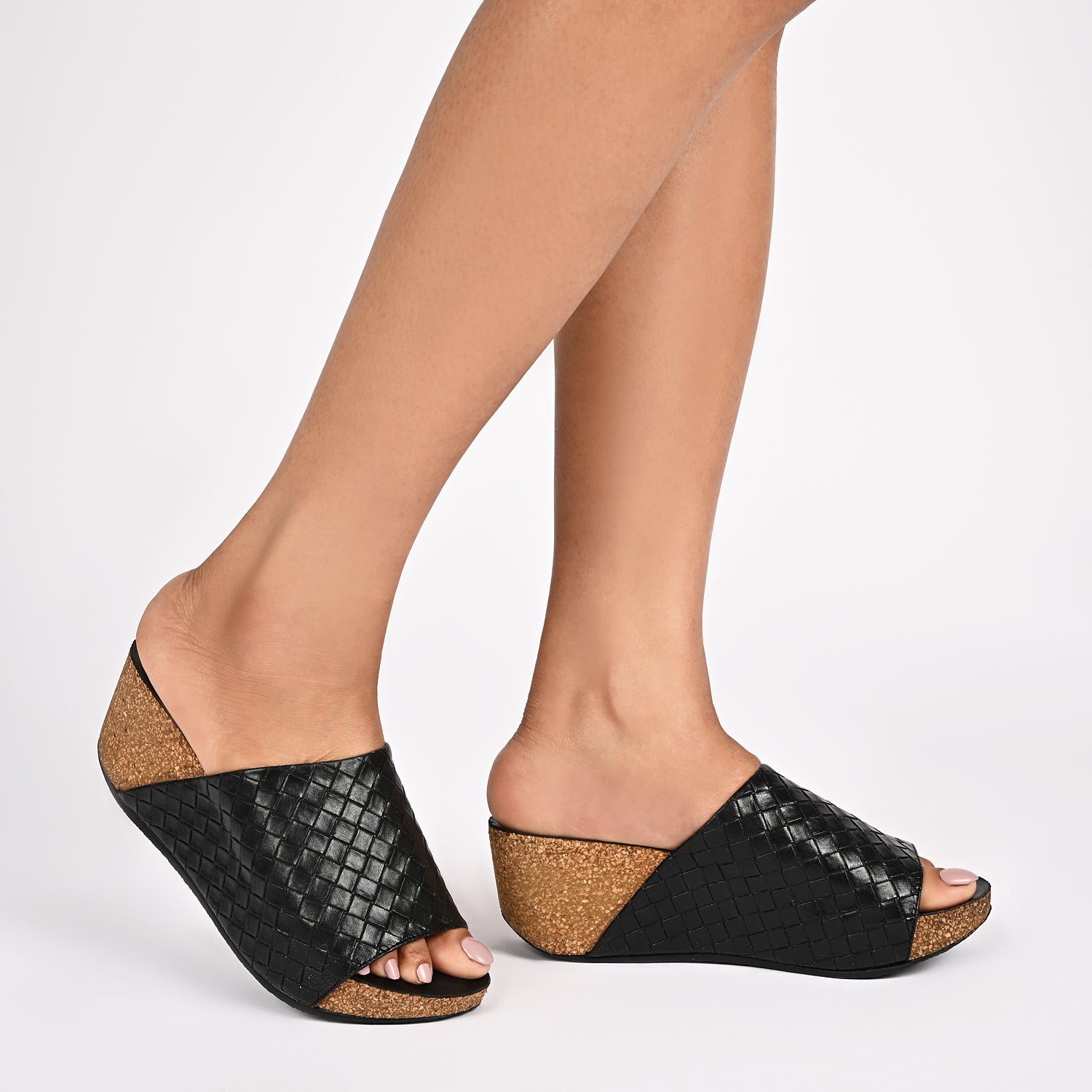 Granada Cork Wedges in Black for Women