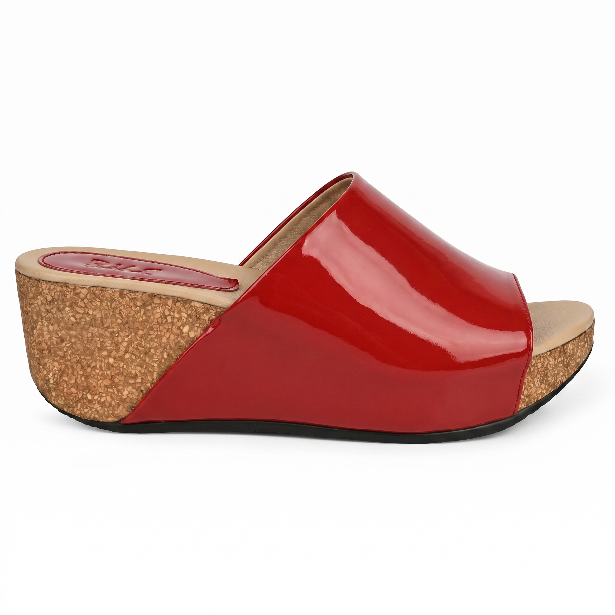 Granada Cork Wedges in Red Patent for Women
