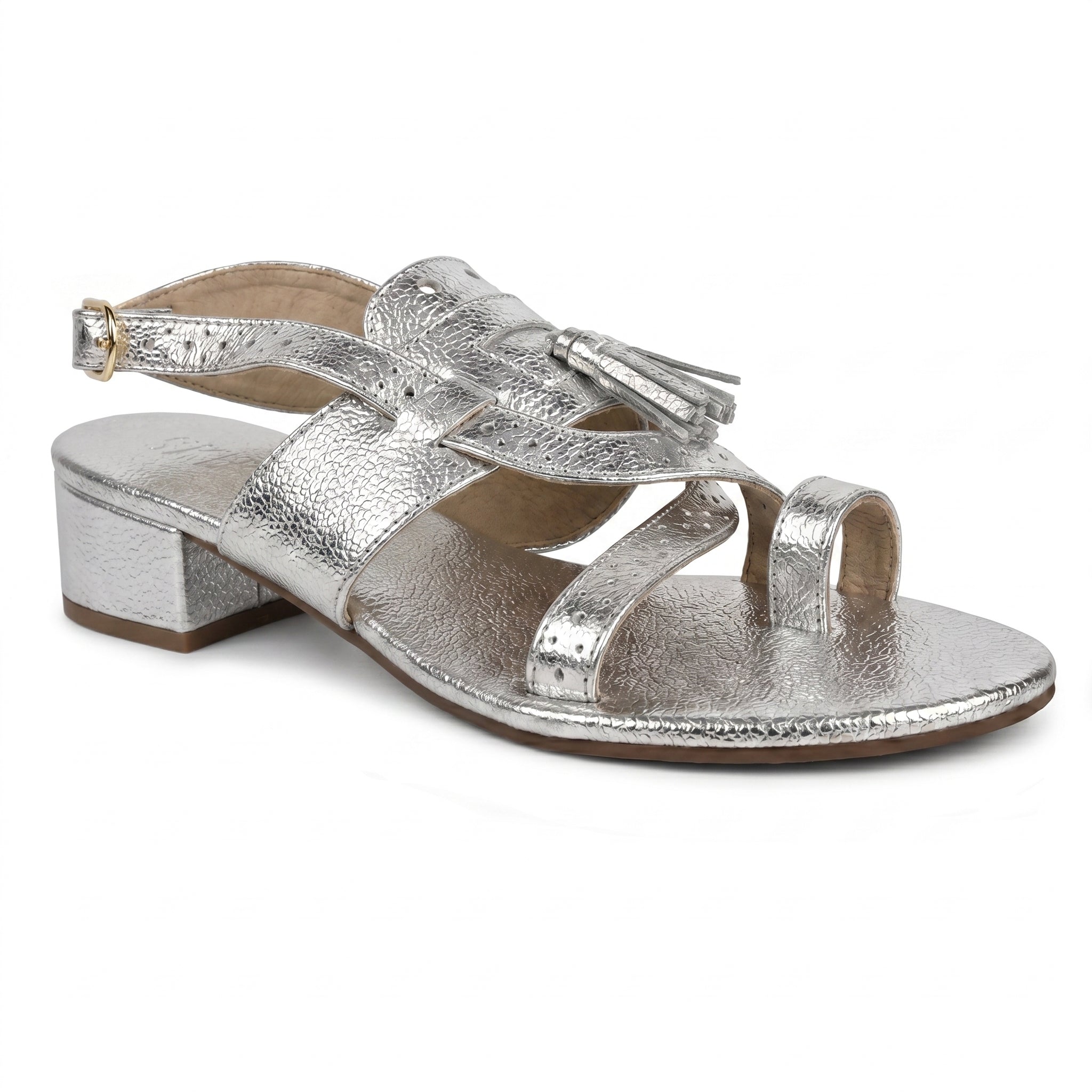KalamataX Silver Heels For Women