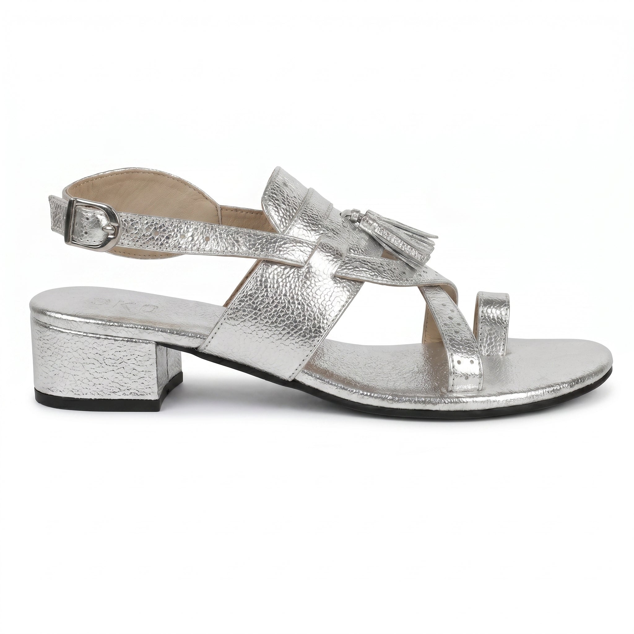 KalamataX Silver Heels For Women