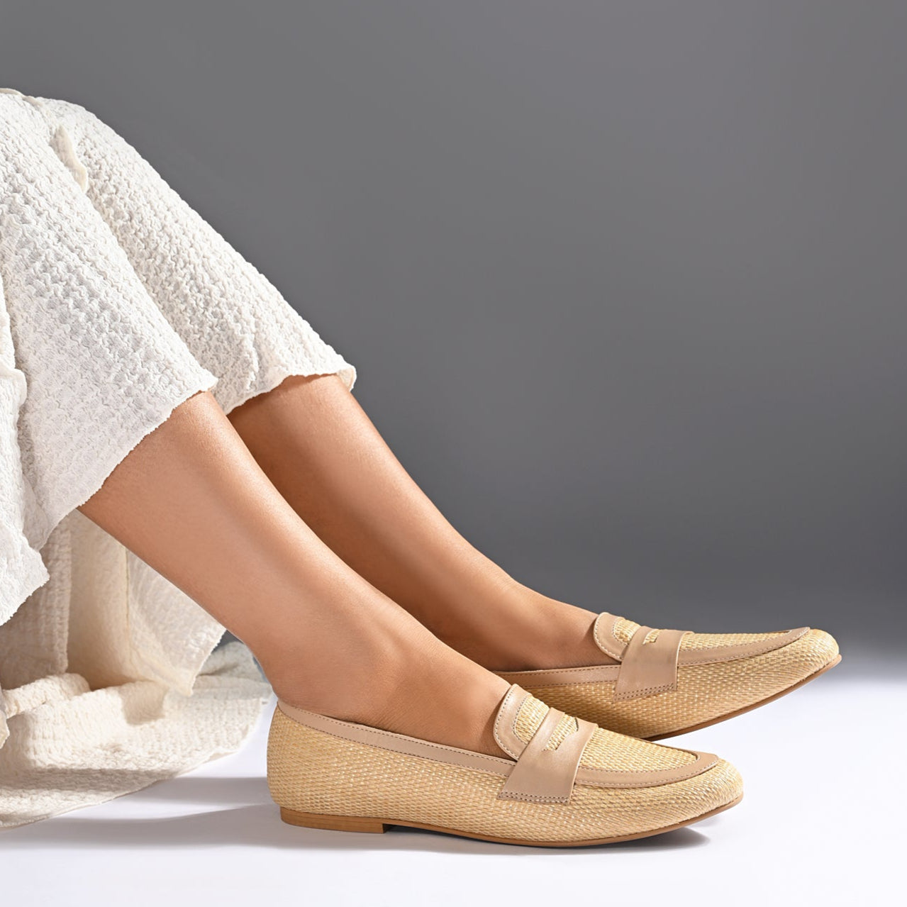 Kate Loafers in Raffia for Women