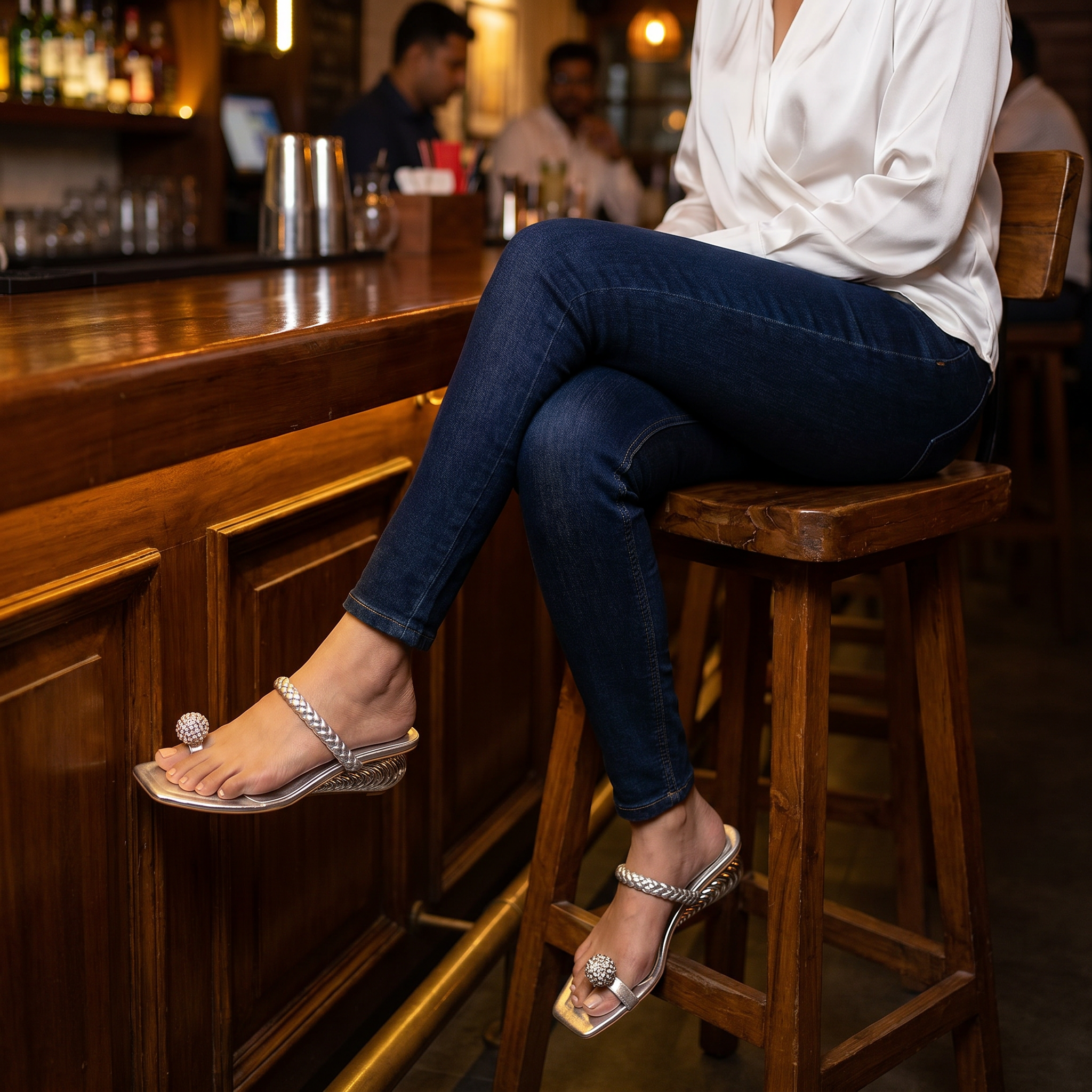 Kimberly Silver Heels for Women