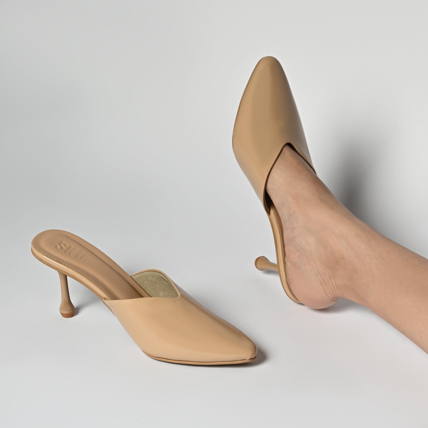 Laura in Beige Patent Heels for Women