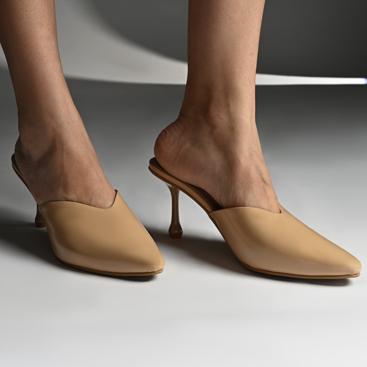 Laura in Beige Patent Heels for Women