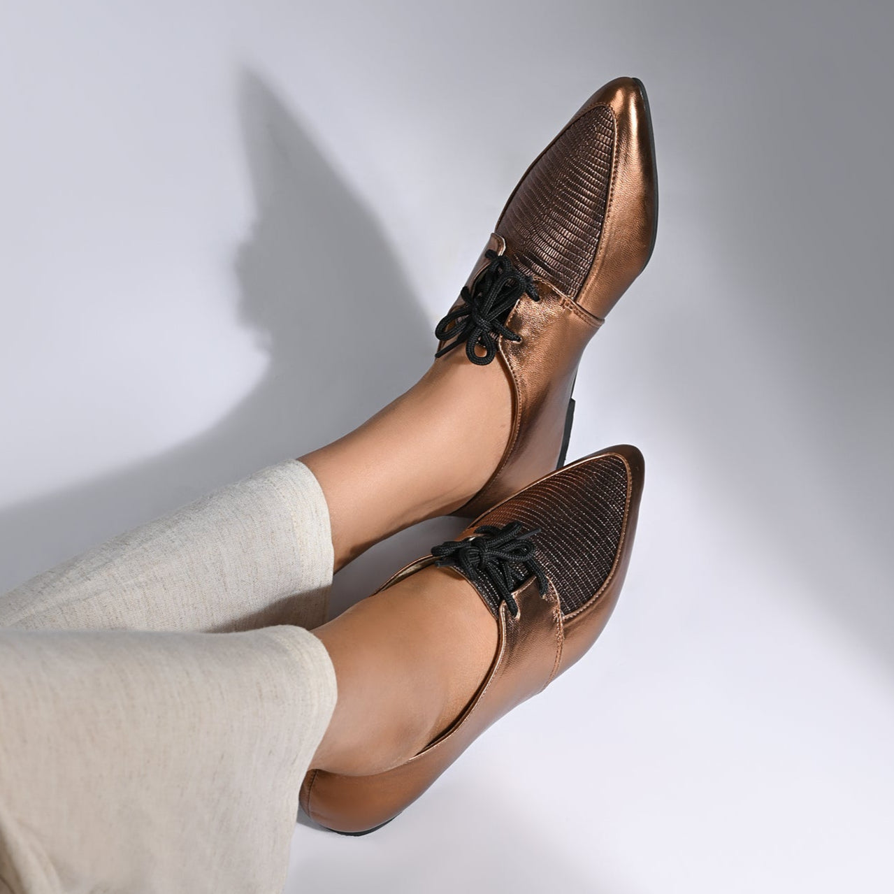 Lea Bronze Loafers For Women