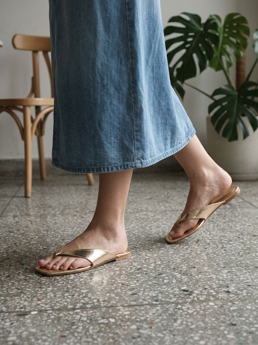 Nelly Gold Flats