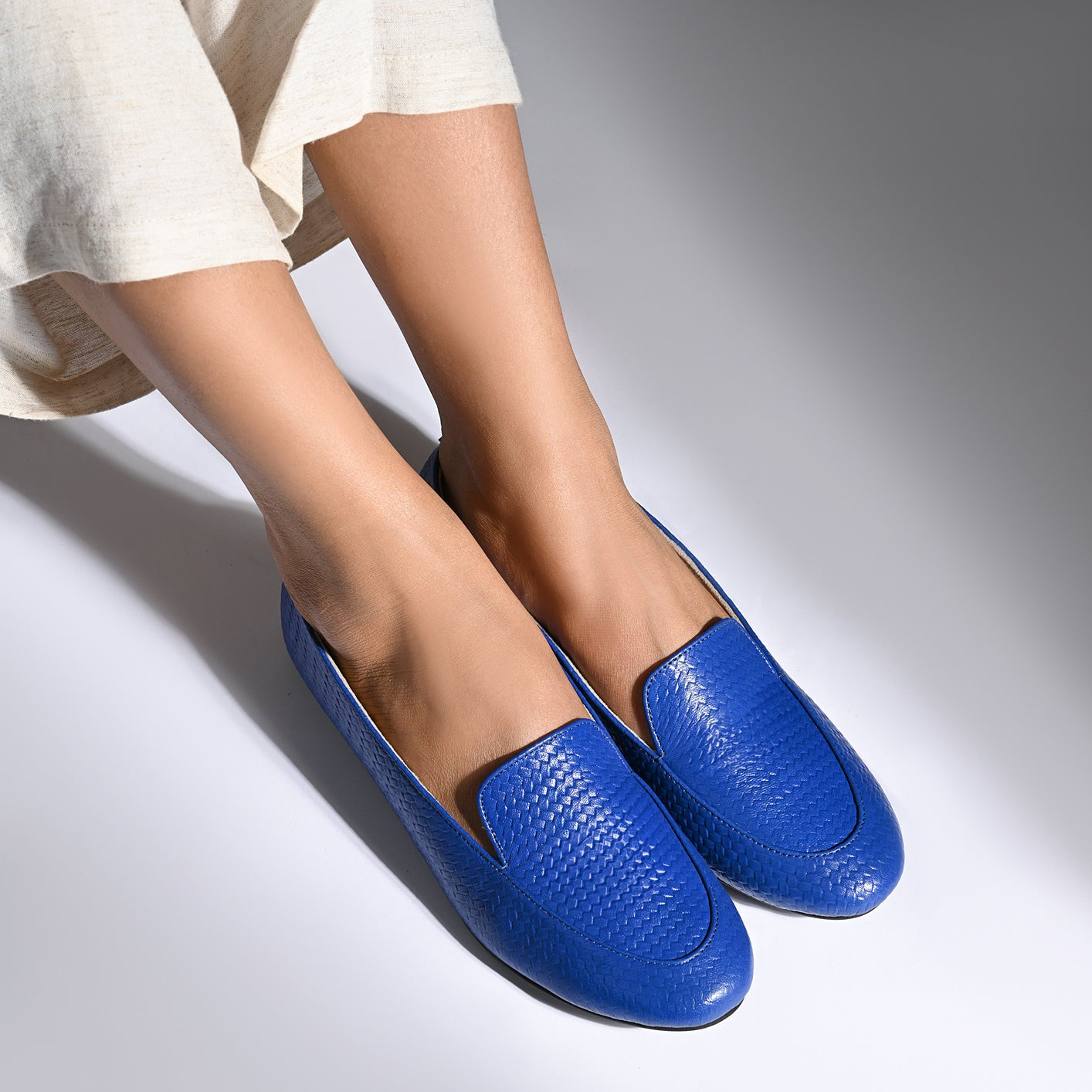 Olivia Blue Loafers For Women