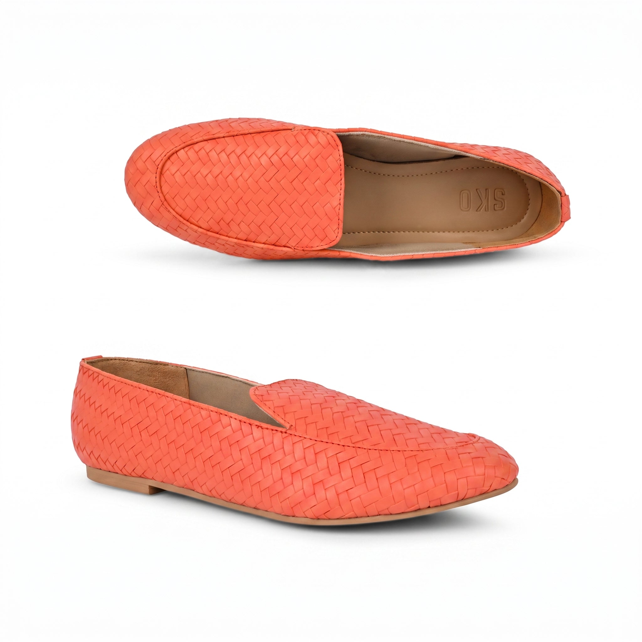 Olivia Orange Loafers