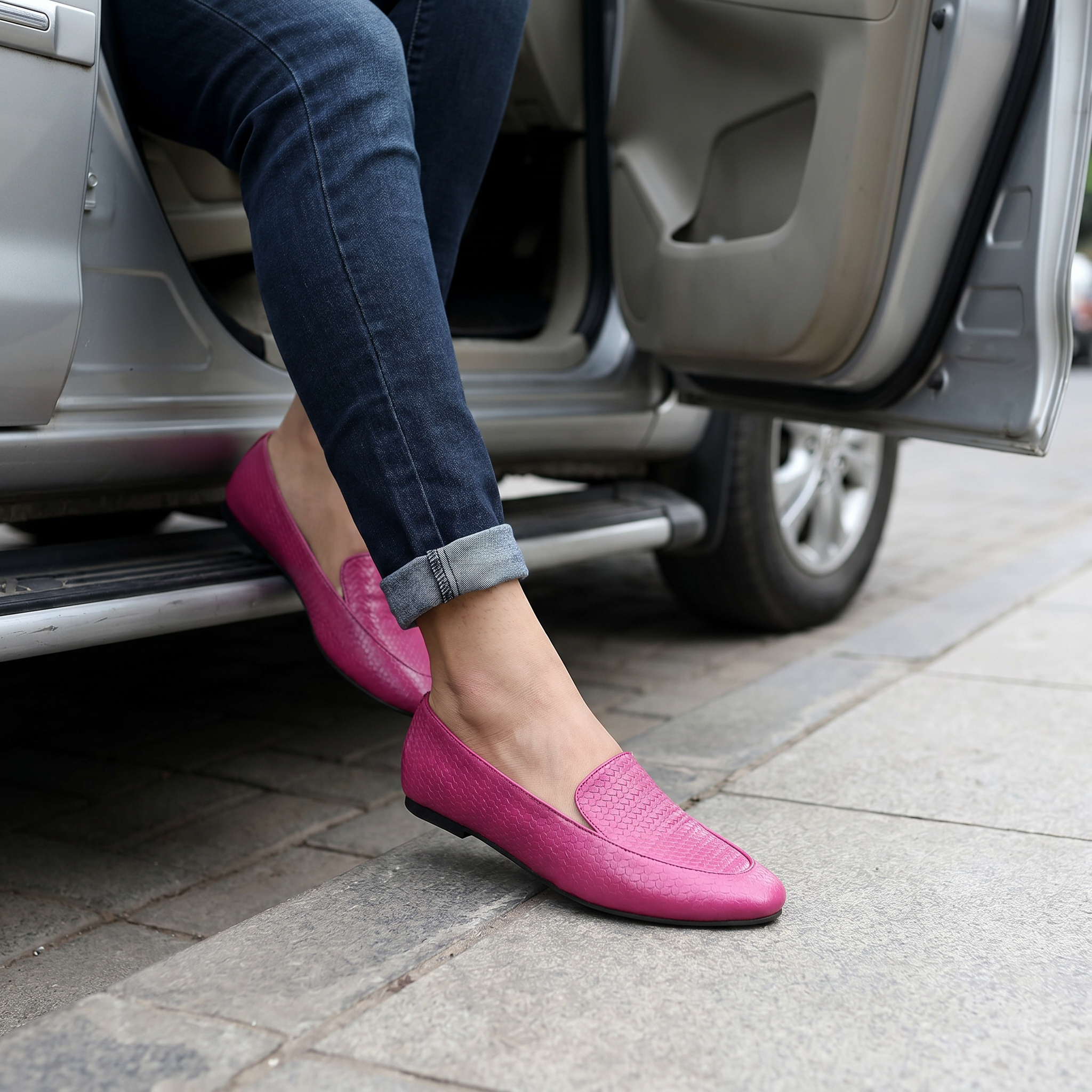 Olivia Pink Loafers For Women