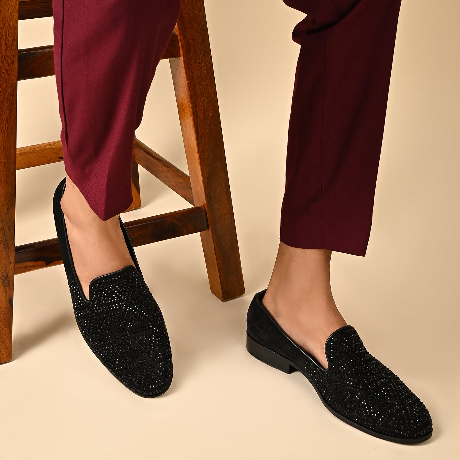 Prism Black Loafers For Men