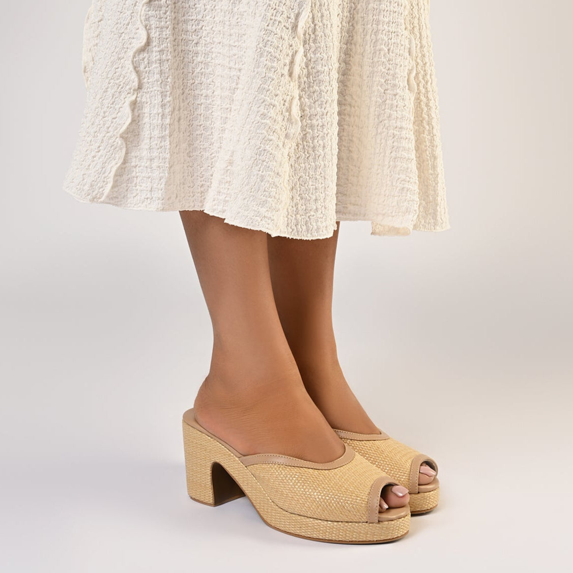 Sao Paulo Platform in Raffia for Women