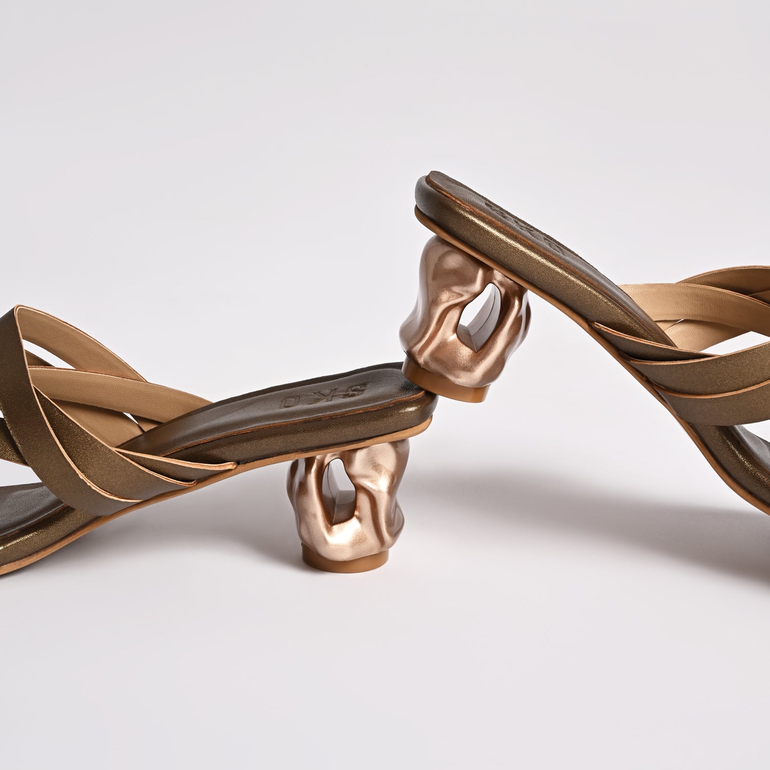 SiennaX Bronze Heels For Women