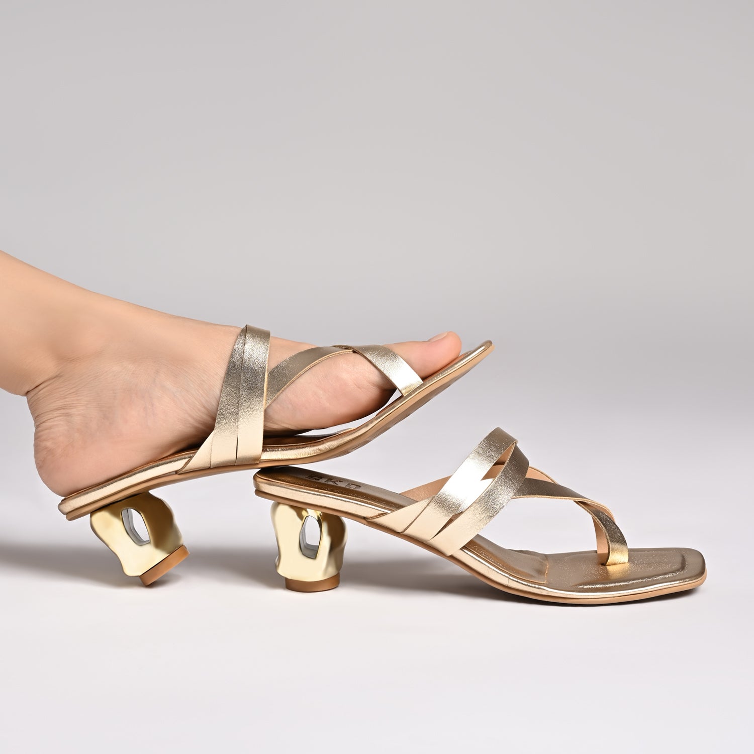 SiennaX Gold Heels For Women