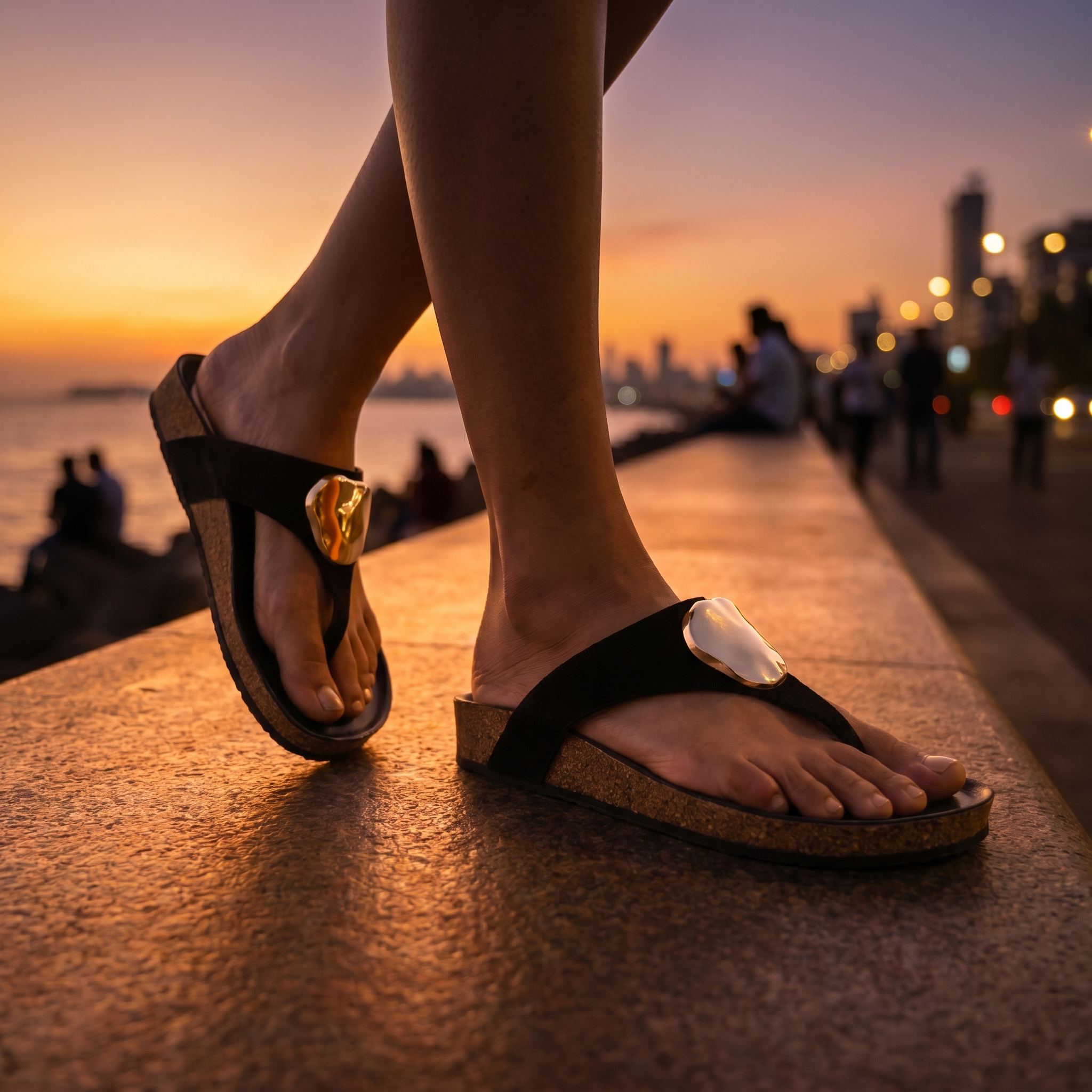 Valencia in Black Flats For Women