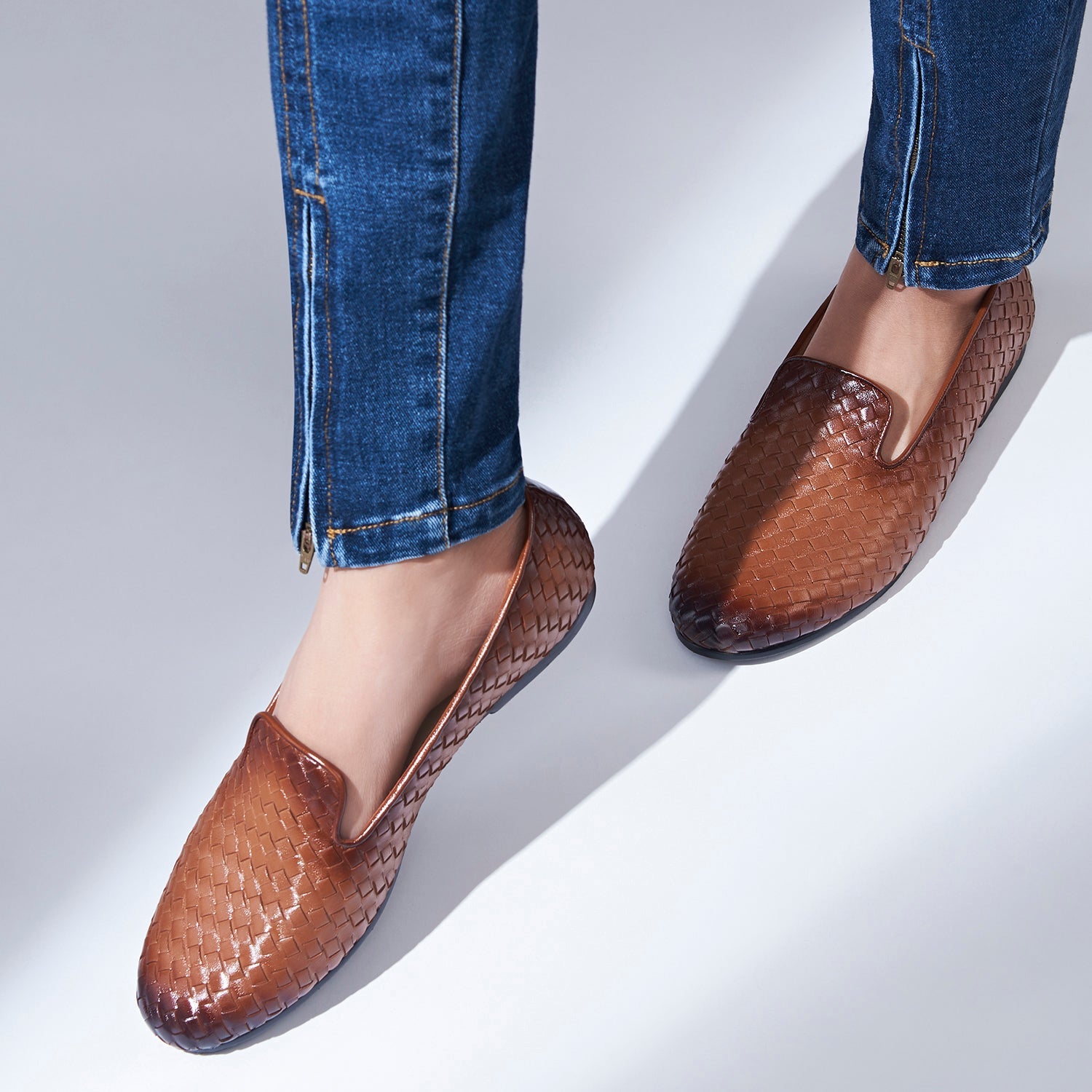 Madison Tan Weave Loafer