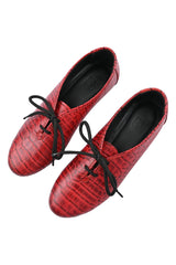 Red Croc Printed Shoes