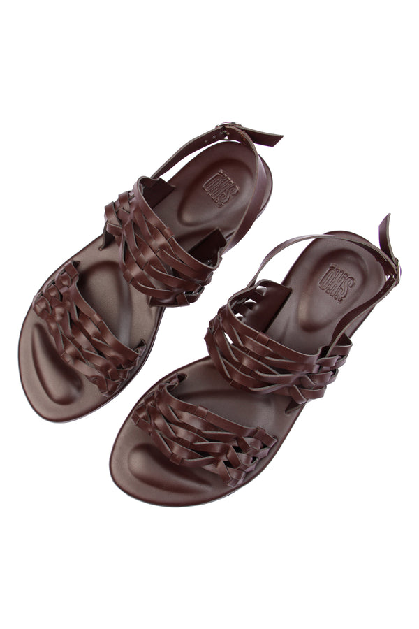 Brown Weave Sandals