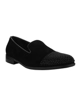 Toe Cap Crystal Loafers