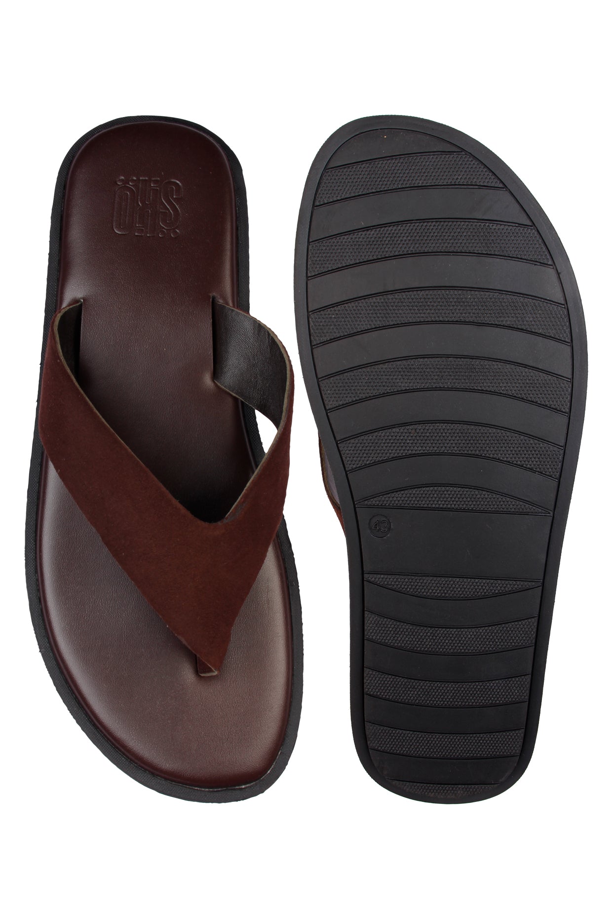 Rome Brown Suede Slippers For Men