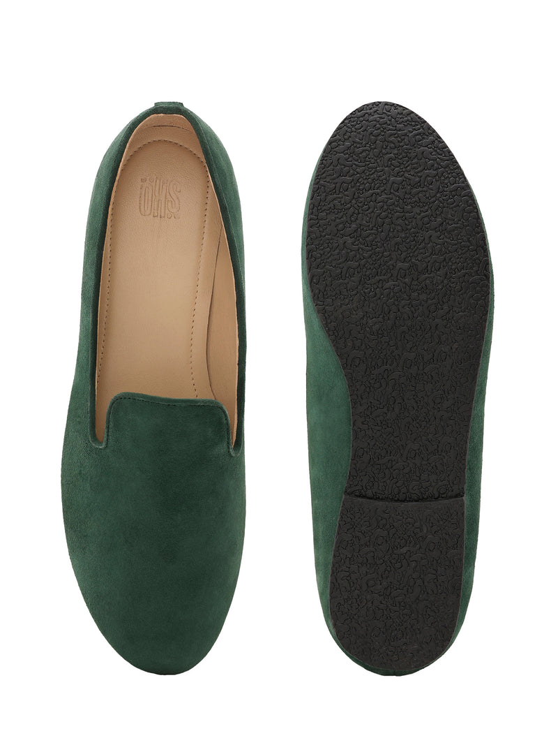 Green Suede Loafers