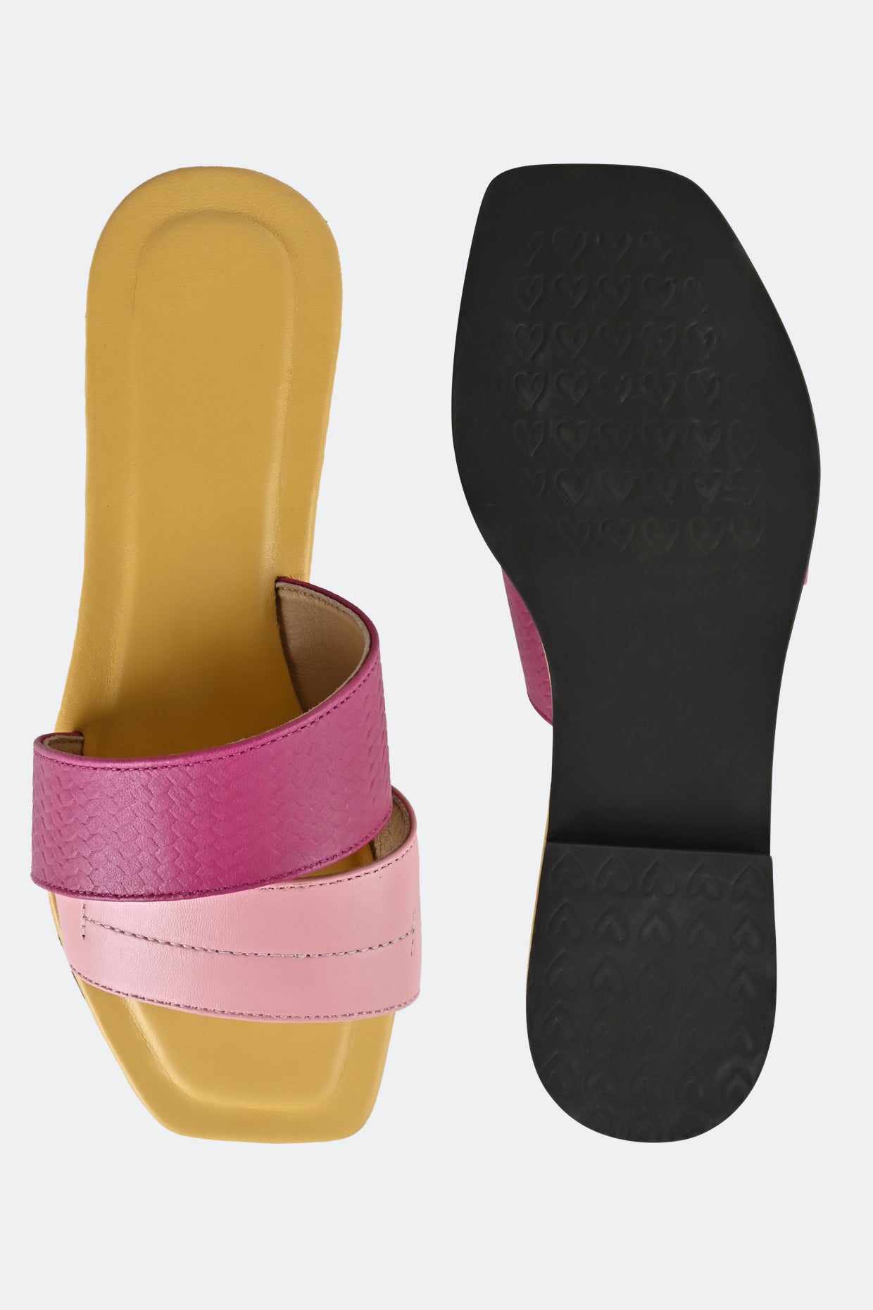 Pink Crossover Straps Flats