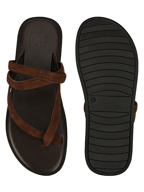 Milan Suede Brown Sandals
