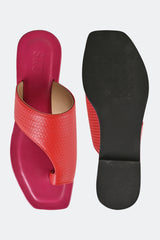 Red One Toe Flats