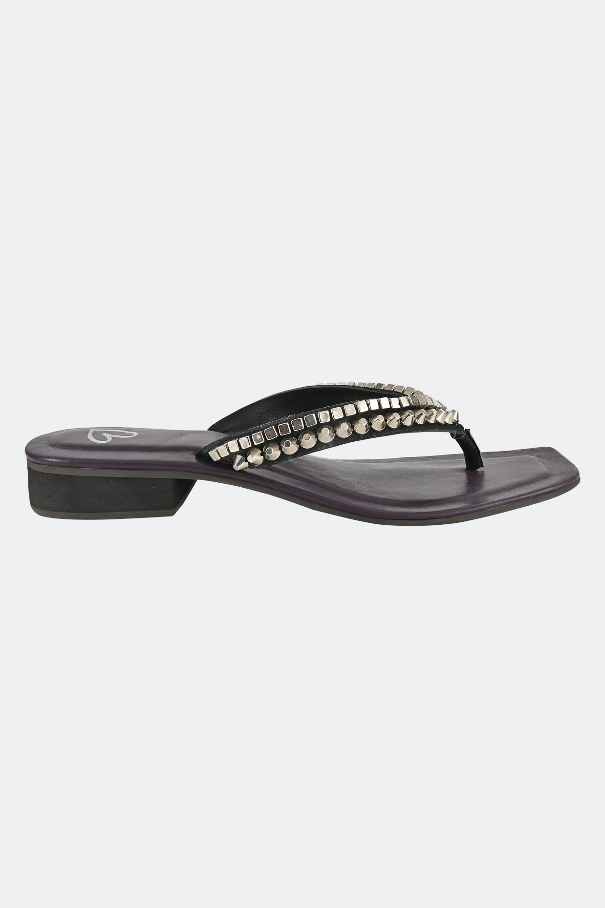 Purple Studded Thong Flats