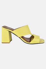 Textured Yellow Heels