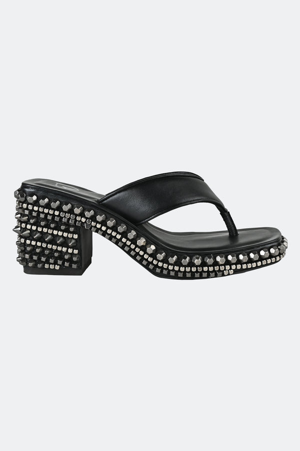 Thongs with Studded Platform