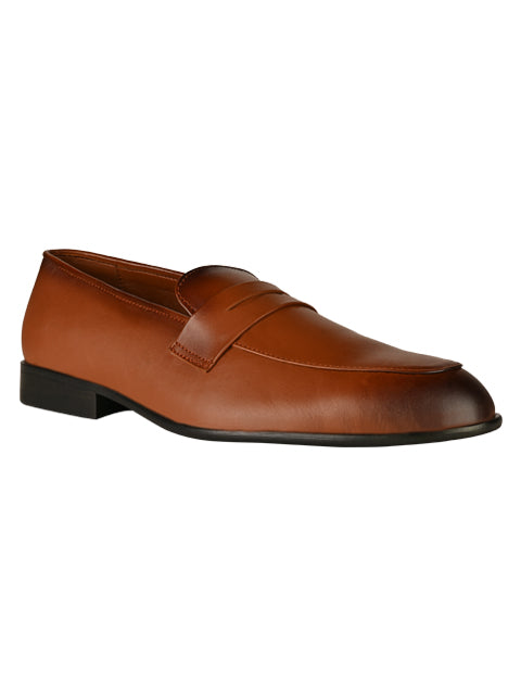 Two Tone Tan Penny Loafers