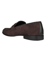 Brown Suede Penny Loafers