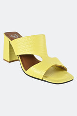 Textured Yellow Heels