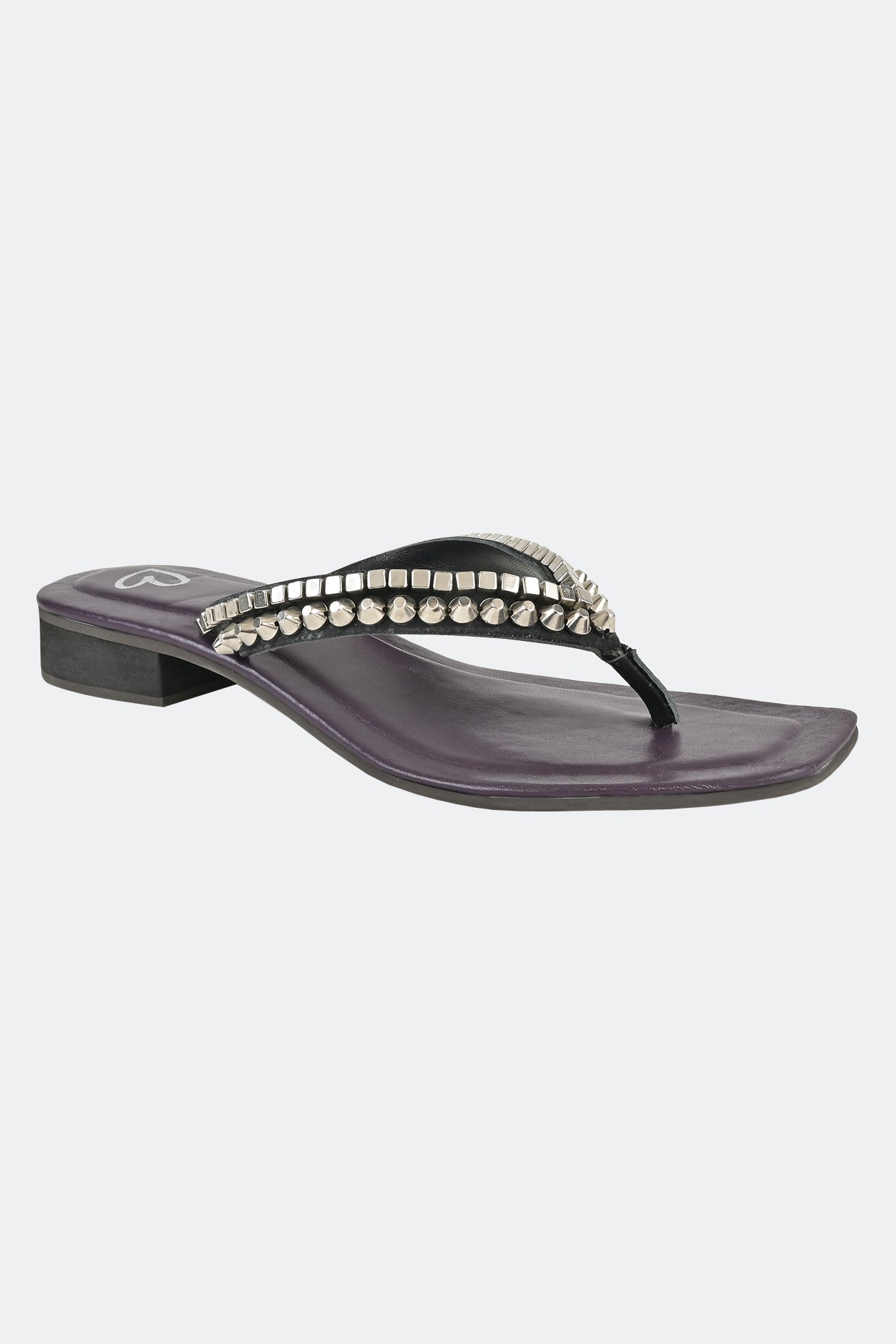 Purple Studded Thong Flats