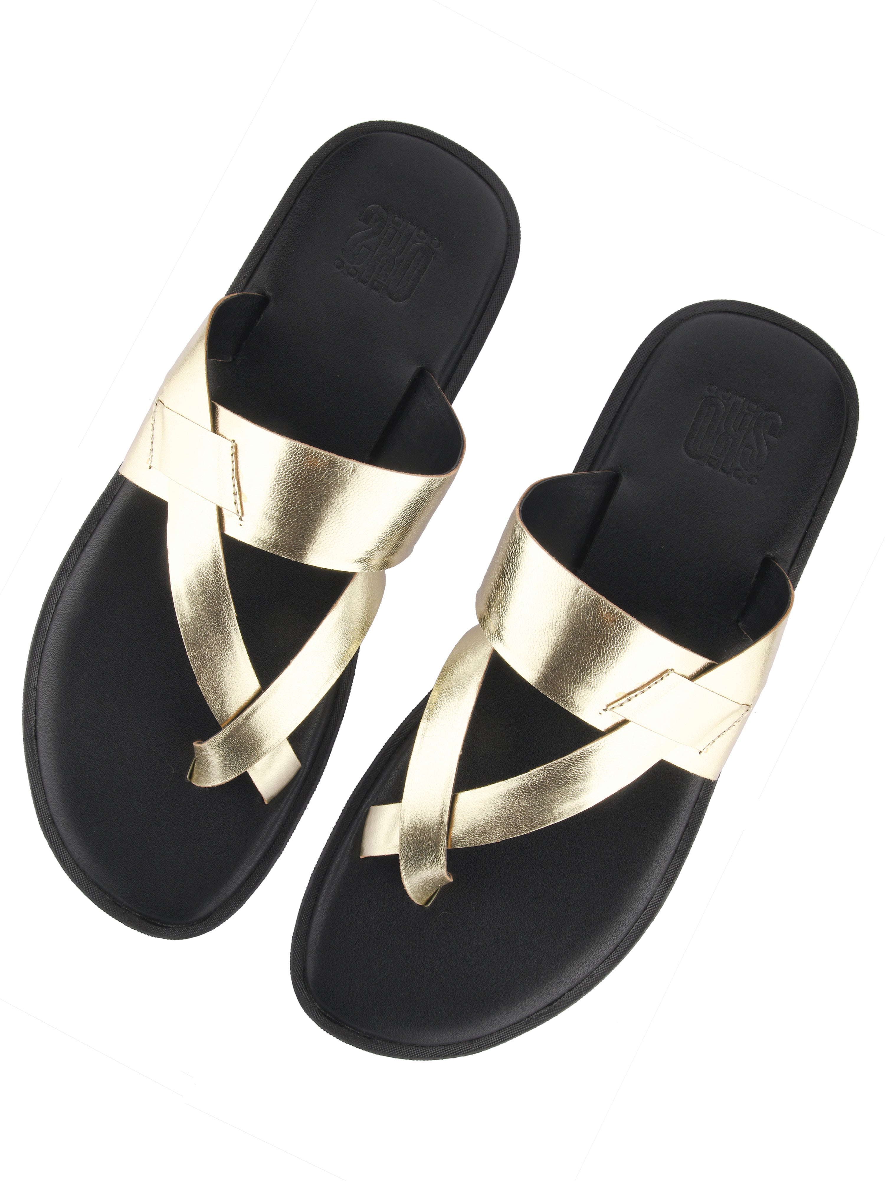 Mens gold flip flops on sale