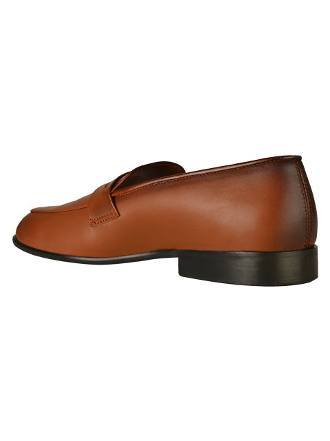 Two Tone Tan Penny Loafers