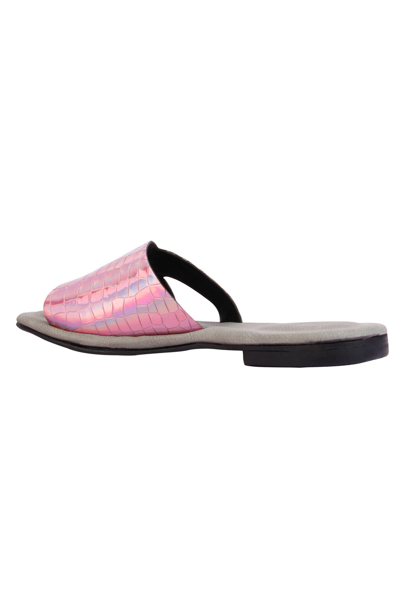 Pink Asymmetrical Sandals