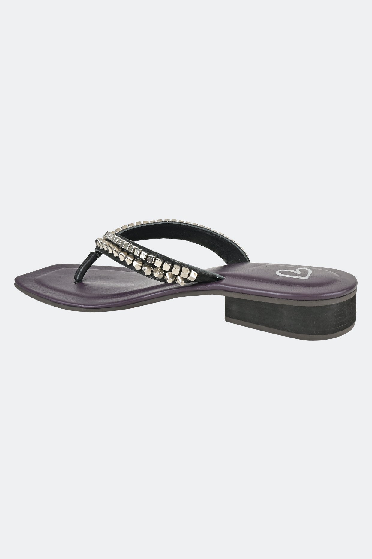 Purple Studded Thong Flats