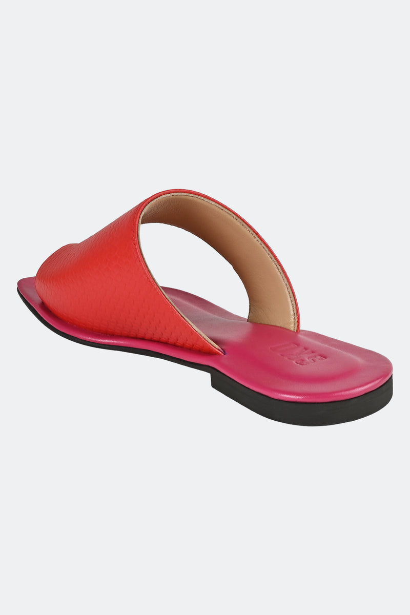 Red One Toe Flats