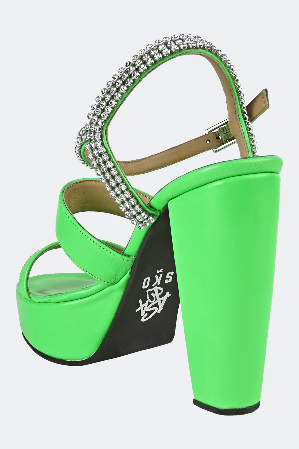 Neon green best sale strappy heels