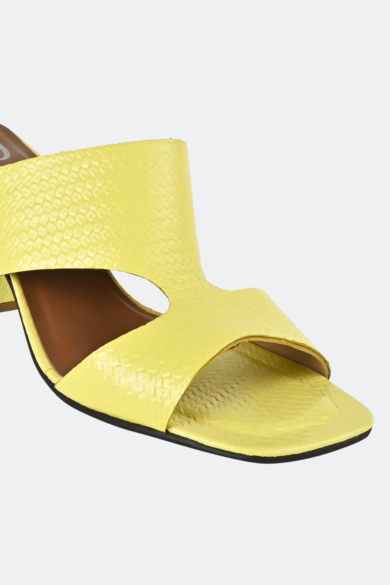 Textured Yellow Heels