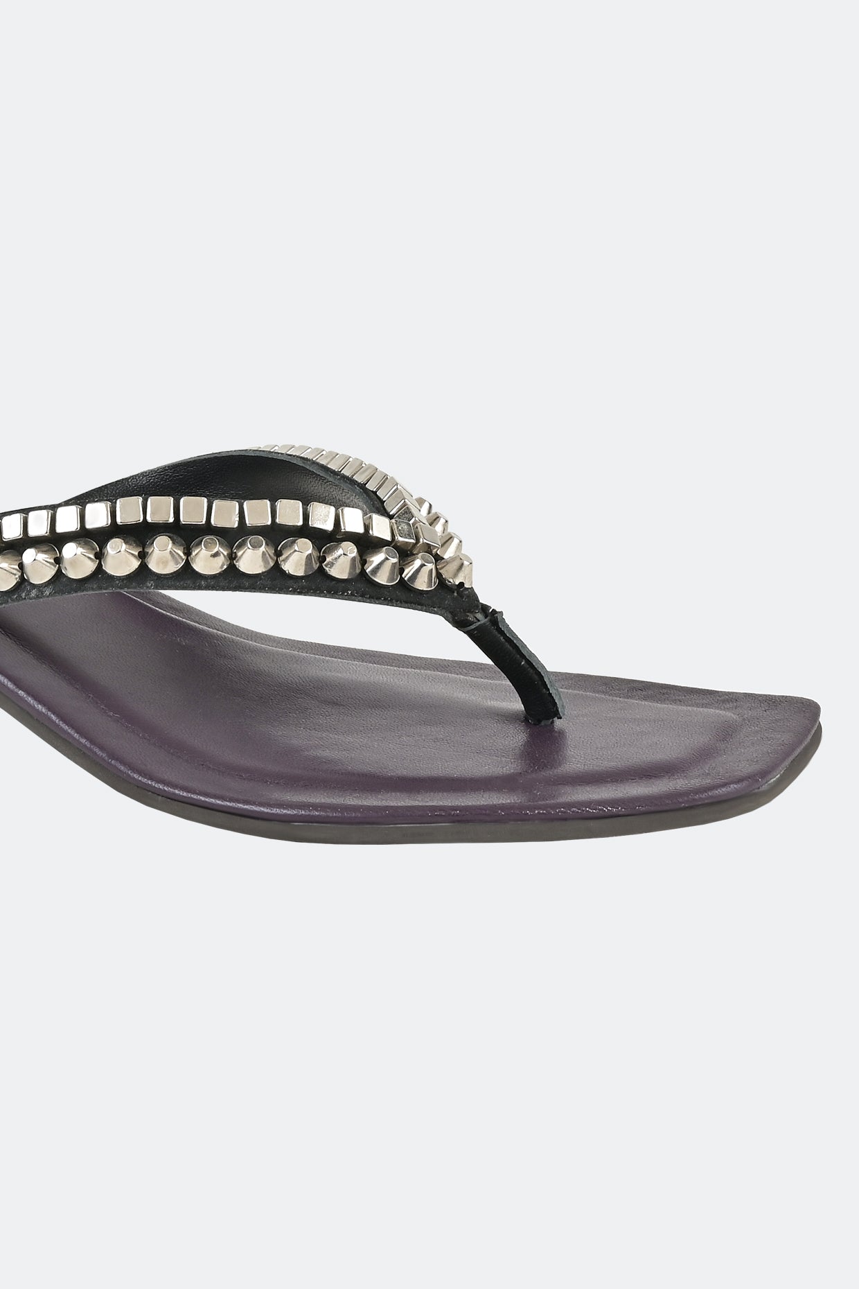 Purple Studded Thong Flats