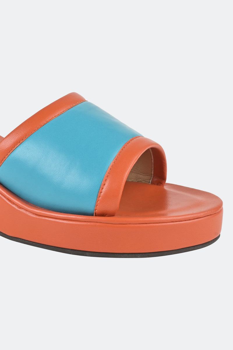 Orange 2.5 inch wedge Slides