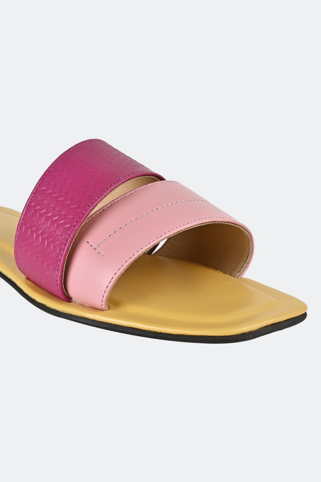 Pink Crossover Straps Flats